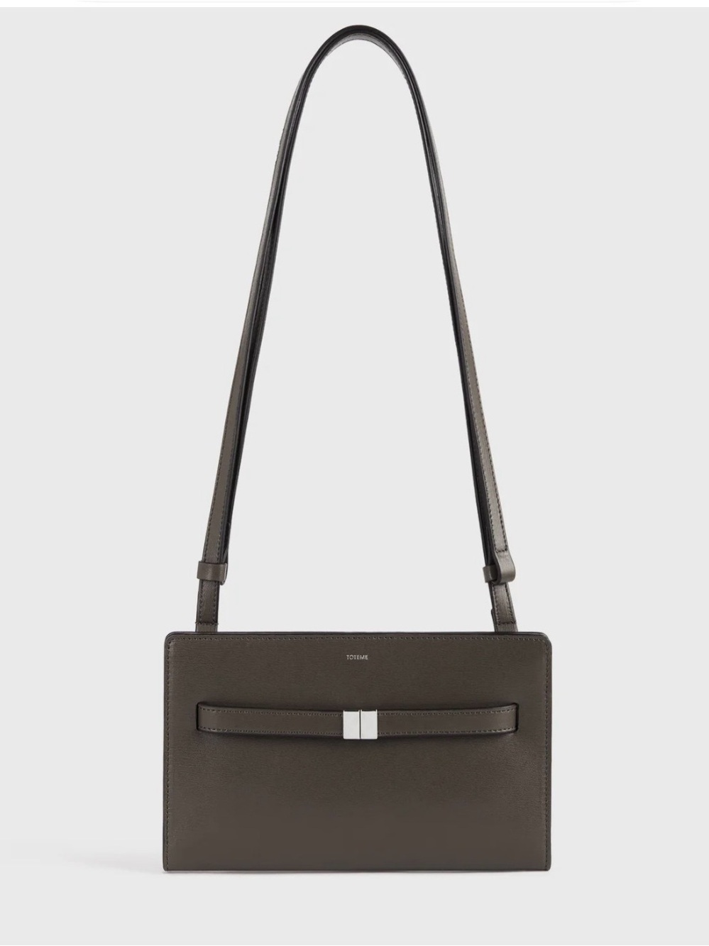 TOTEME Belted Leather Crossbody Bark